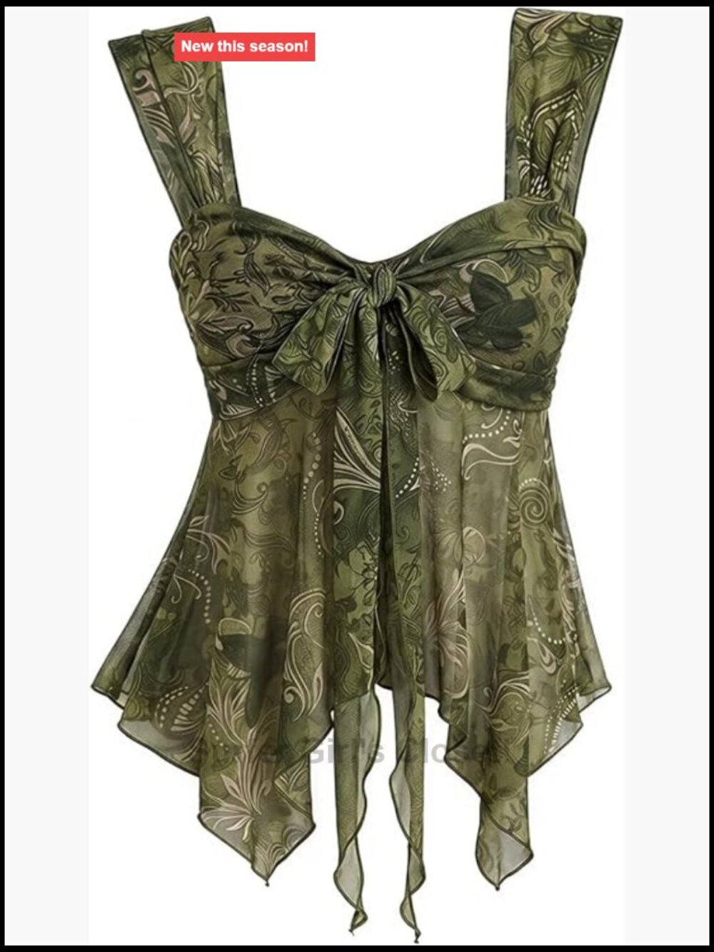 Sheer Mesh Ruched Tie Knot Front Tank Top Y2k Festival Going Out